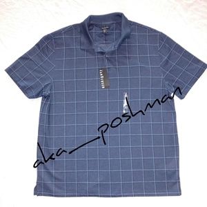Van Heusen Blue Two-Button Polo (NEW)